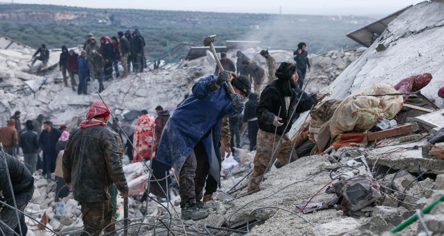 The impact of the earthquake on 6 February 2023. Idlib province, Northwestern Syria. Syria, 2023. © Omar Haj Kadour