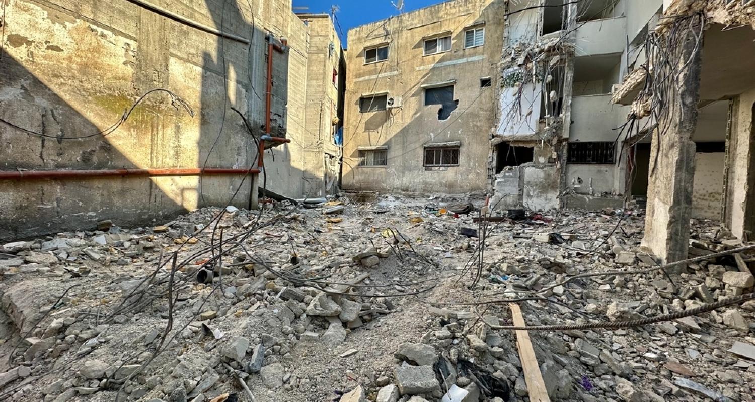 Rubble in West Bank