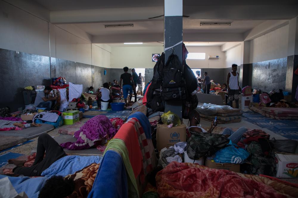 The Souq al Khamis detention centre, located by the sea in the city of Khoms in Libya