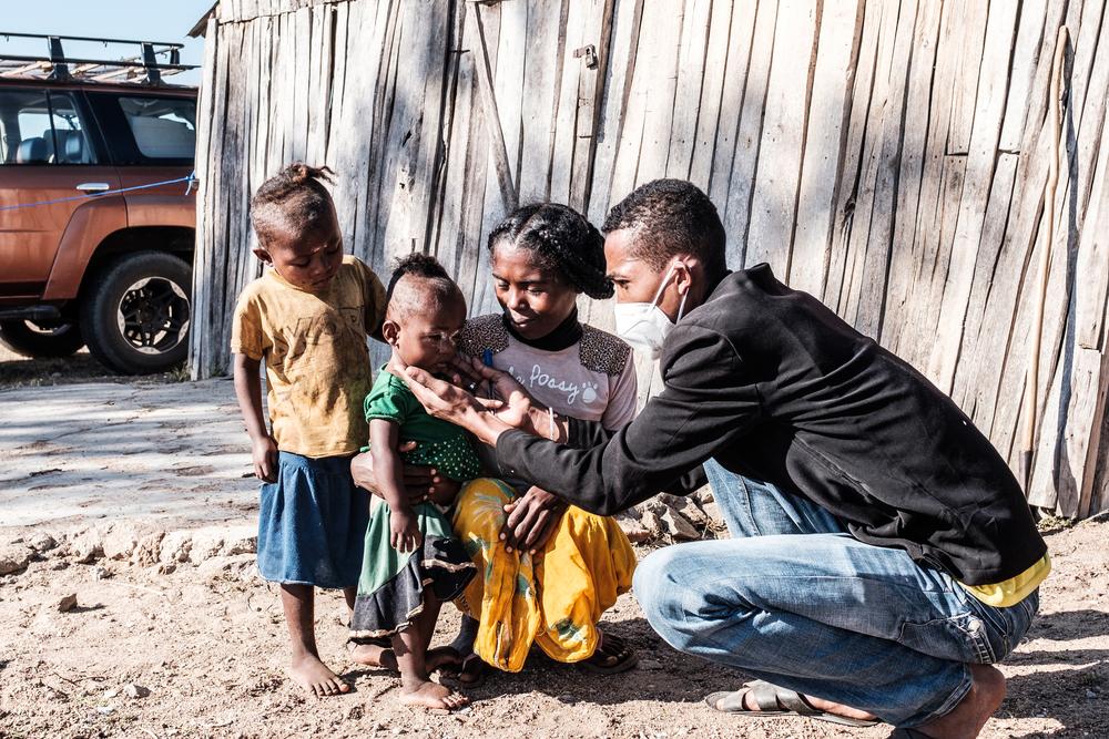 The condition of malnourished children is exacerbated by a number of associated diseases, principally malaria