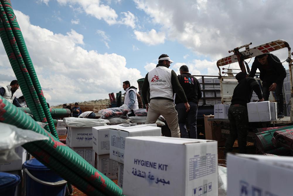 MSF team distributed essential items