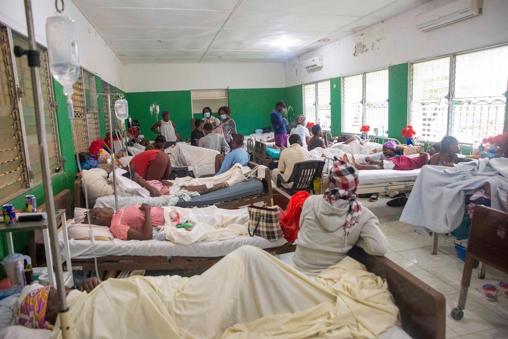 General view of one of the rooms at the general hospital in Les Cayes. MSF is supporting the hospital with supplies.