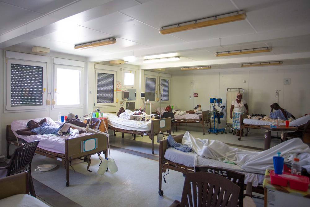 Several victims of the earthquake have been transferred to Tabarre trauma center for treatment.
