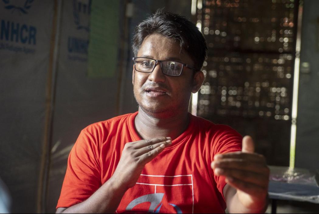 Khin Maung is a 26-year-old ethnic Rohingya, who has been living as a refugee since 2017, when his village in Myanmar came under attack from the army