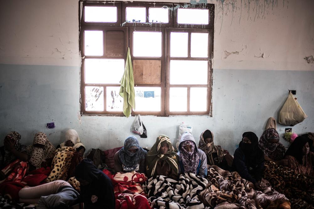emale-only detention centre in Tripoli. Detainees receive irregular rations that are distributed once or twice day if not at all.