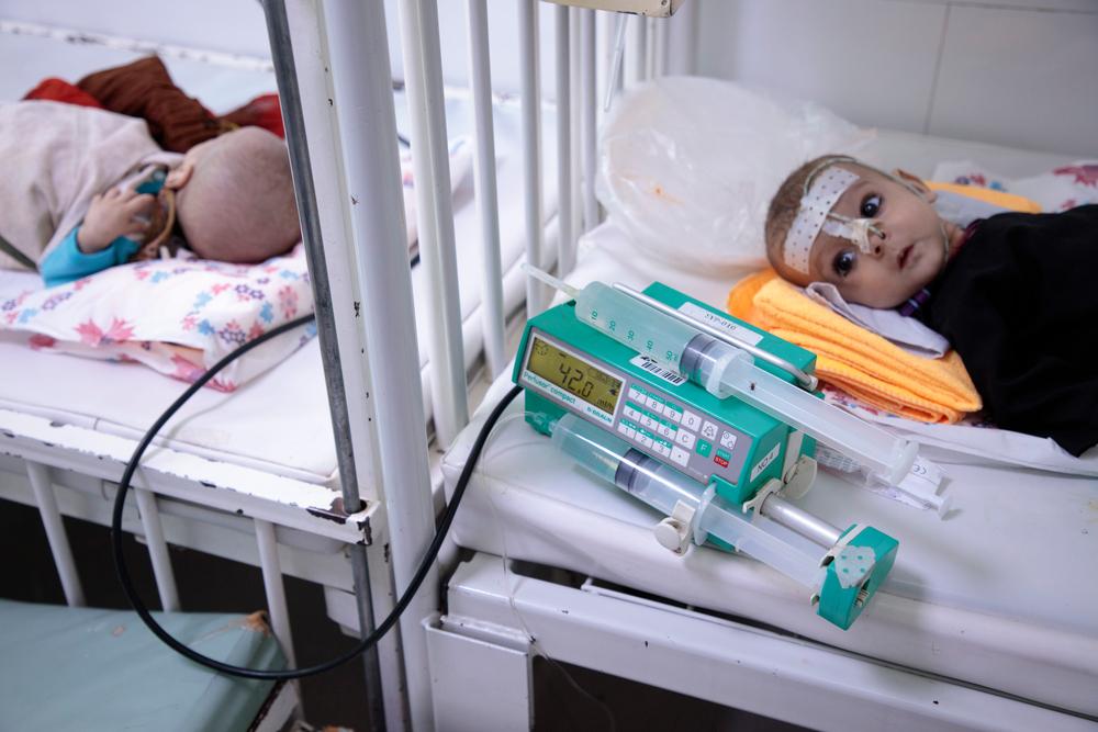 Children at MSF’s Inpatient Therapeutic Feeding Centre (ITFC) at Herat Regional Hospital. Afghanistan, 2021