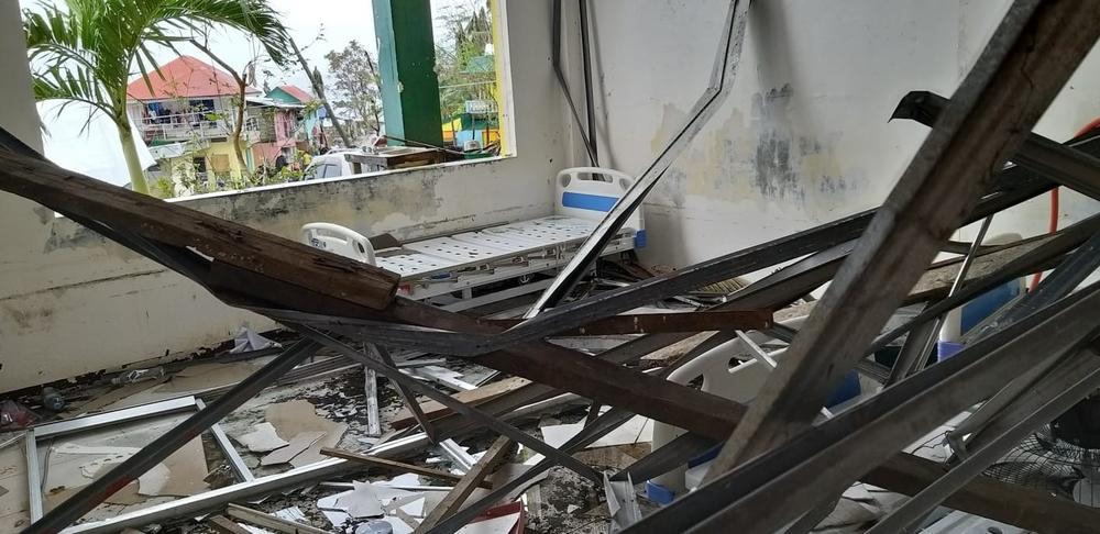 damaged Dinagat District Hospital
