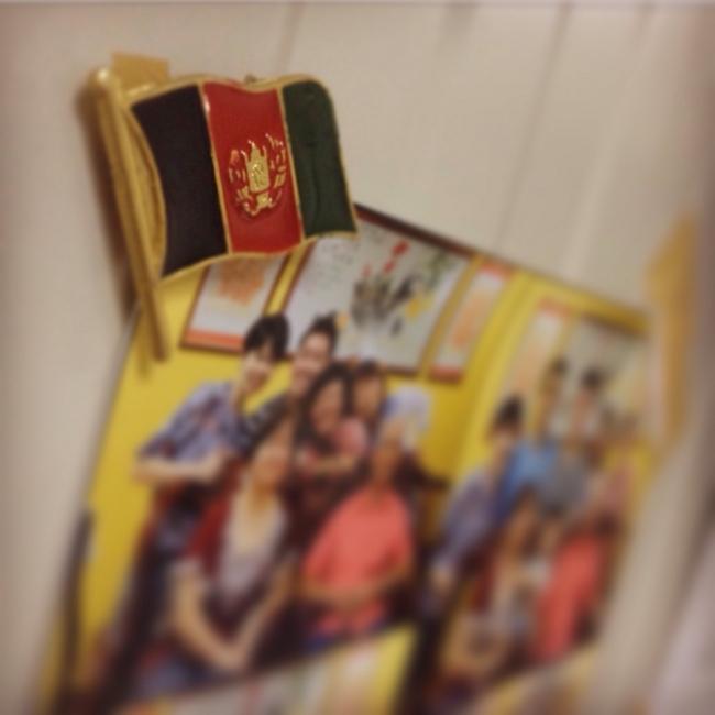 A family photo I bring with me on missions which is on my wall