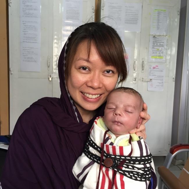 Fei and Saleem before he left the hospital