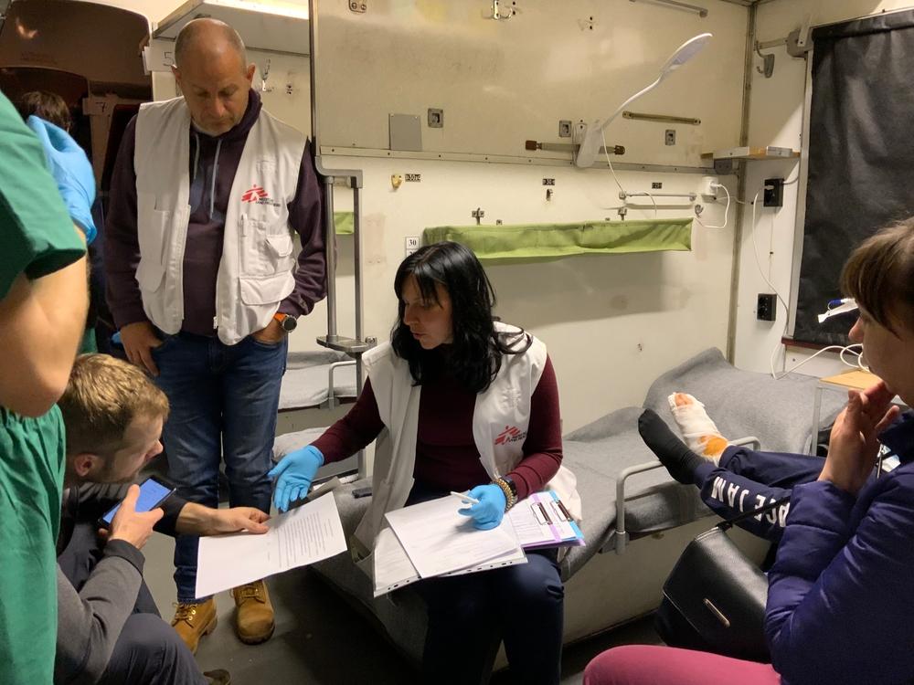 MSF’s fifth medical train referral arrived Lviv. Ukraine, April 2022. © Avril Benoit/MSF