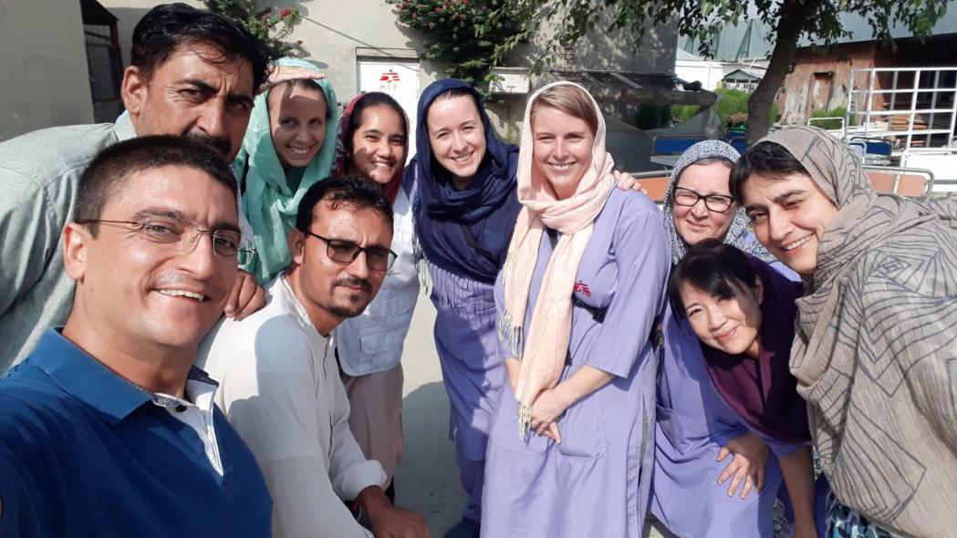 dr. Renny with her colleagues in Khost Hospital 2019