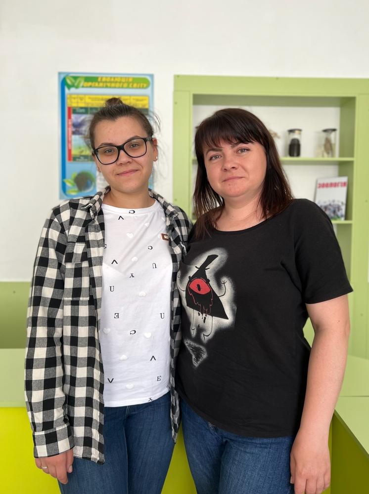 Daughter Sandra, 21, (left) and mother Maryna, 45, (right), are from the city of Kharkiv, in northeast Ukraine.