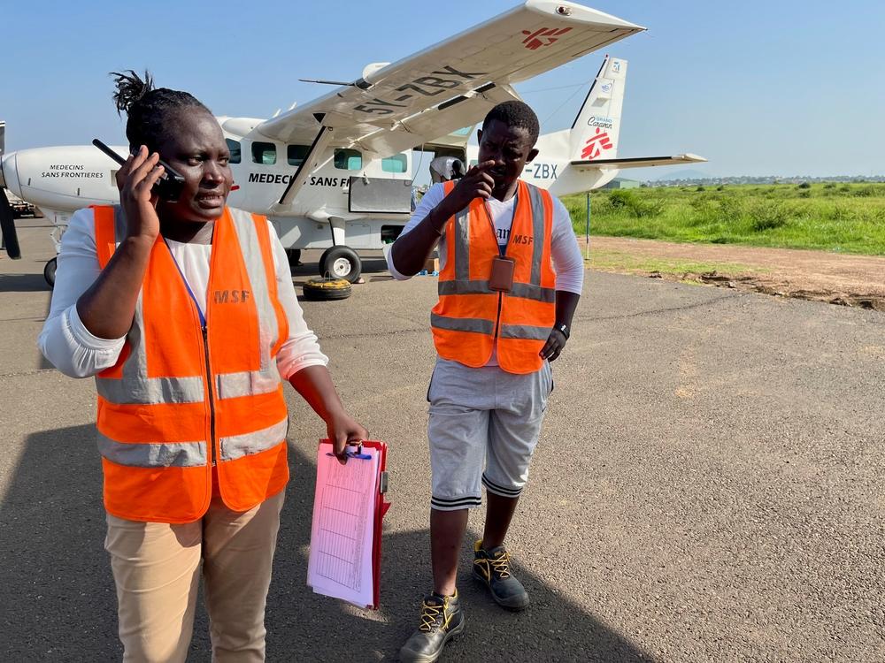 Deputy Flight Coordinator Stella Mwikali at the airport in Juba. South Sudan, 2022. Verity Kowal/MSF