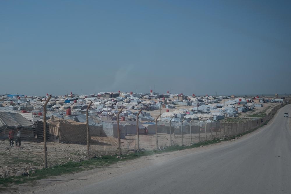 Large View of Al-Hol Camp, Eastern Al- Hasakah Governorate, Northeastern Syria.