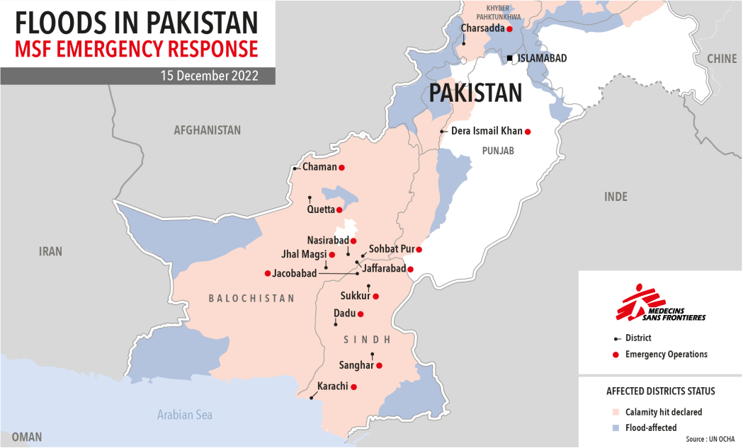 pakistan floods msf emergency response map