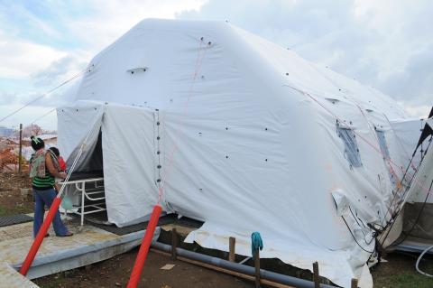 Surgical ward of the MSF hospital in Guiuan. 2023. Florian Lems/MSF