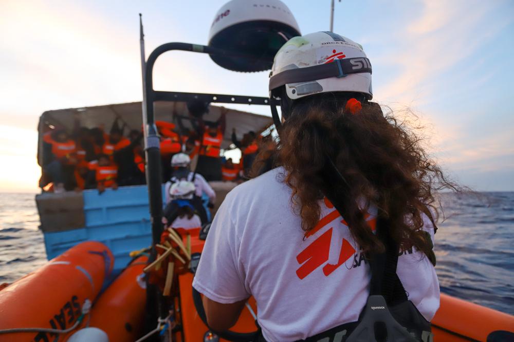 On 1 May 2023, just after completing trainings and entering Malta's search and rescue region, Geo Barents was alerted by the Alarm Phone about a boat in distress located in the international waters off Malta. Mediterranean Sea, May 2023. © MSF/Skye McKee