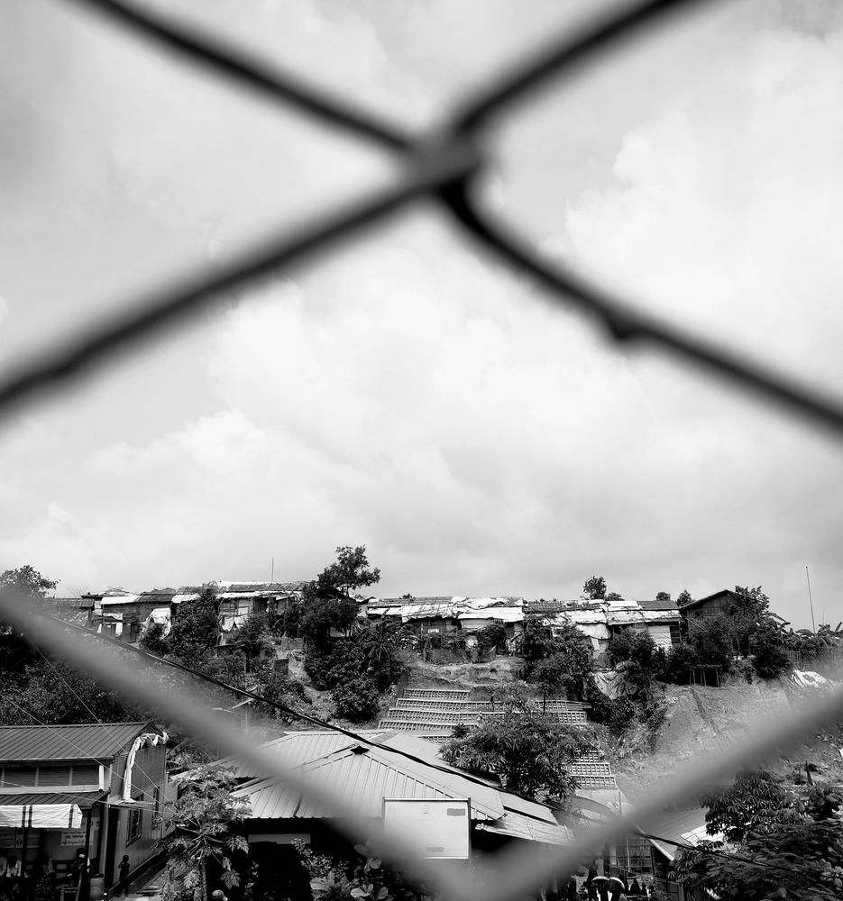 a view of Rohingya refugee camp in Bangladesh.