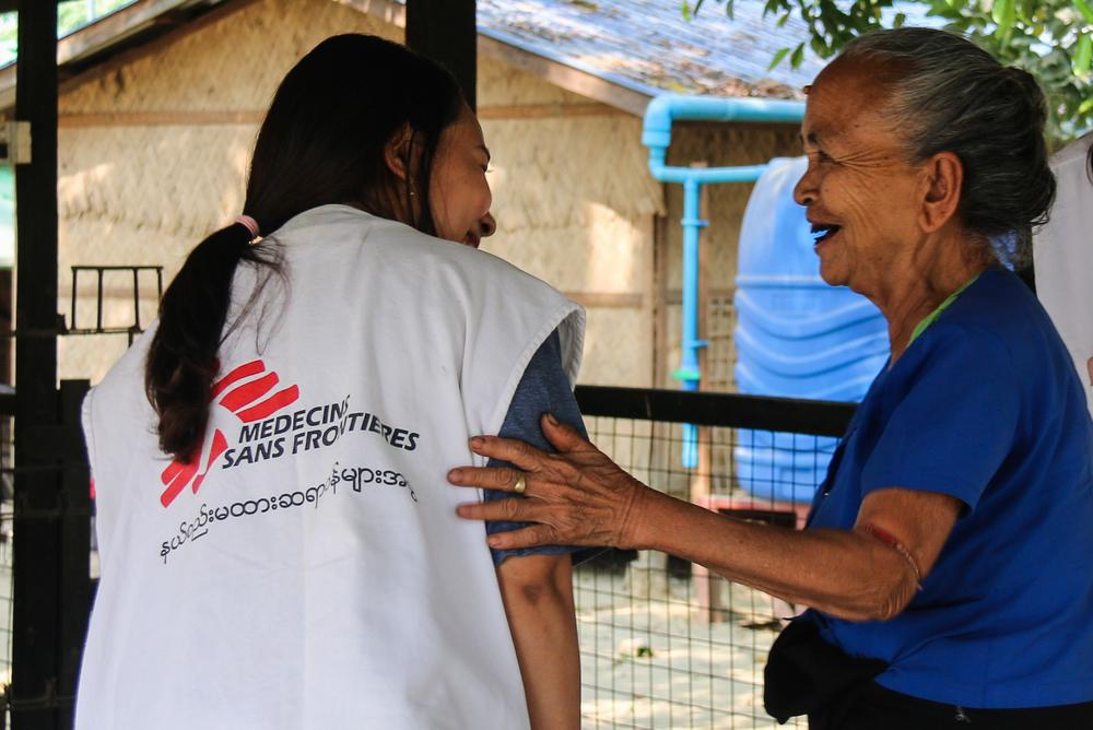 Doctors Without Borders counsellors and community-based health workers provide ongoing support to patients in villages, health clinics, and internally displaced peoples’ camps. These photos were taken before Cyclone Mocha, which has increased the needs for mental health support in Rakhine state. Myanmar, March 2023. © Zar Pann Phyu/MS