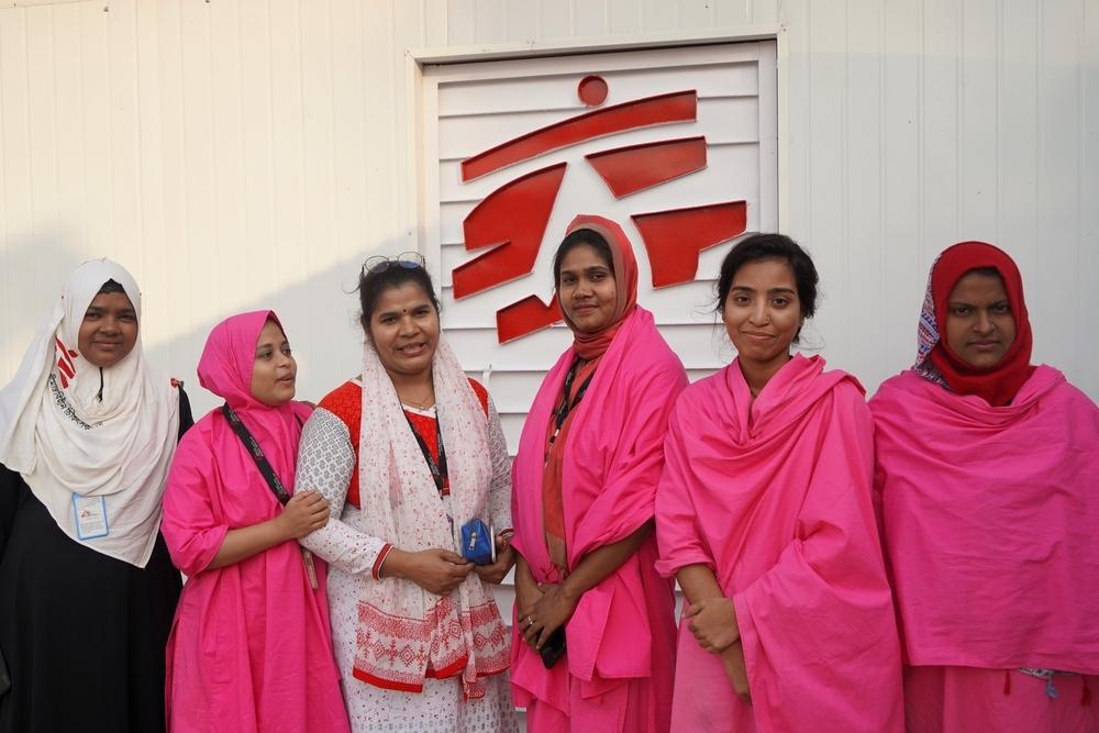 Sexual and reproductive healthcare team of the MSF Balukhali clinic.