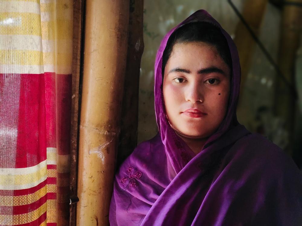 Sadeka, 18, is an orphan who grapples with the hardships of life in the camps supported only by her elder sister. Cox’s Bazar, Bangladesh, October 2023 © Sahat Zia Hero