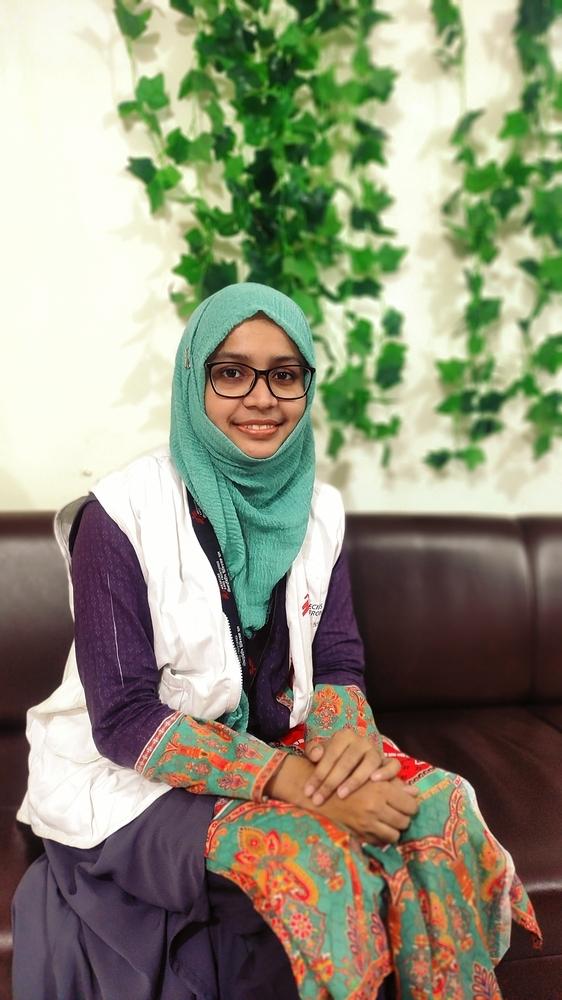 Risalat Binte Aalad, counselor educator at the Doctors Without Borders Kamrangirchar project in Dhaka. Bangladesh, 01 April 2024 © MSF