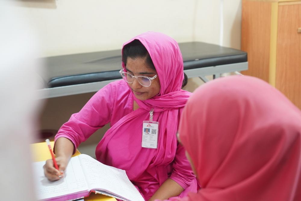 Sumaiya Shimu Kakoli, midwife at Kutupalong. Bangladesh, 01 April 2024 © MSF/Farah Tanjee