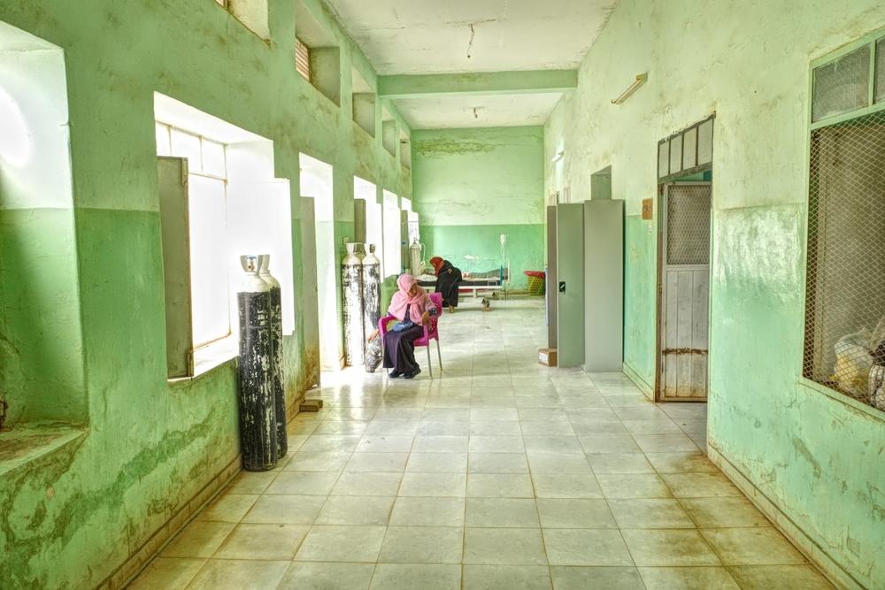 View of Umdawanban hospital's hallway.