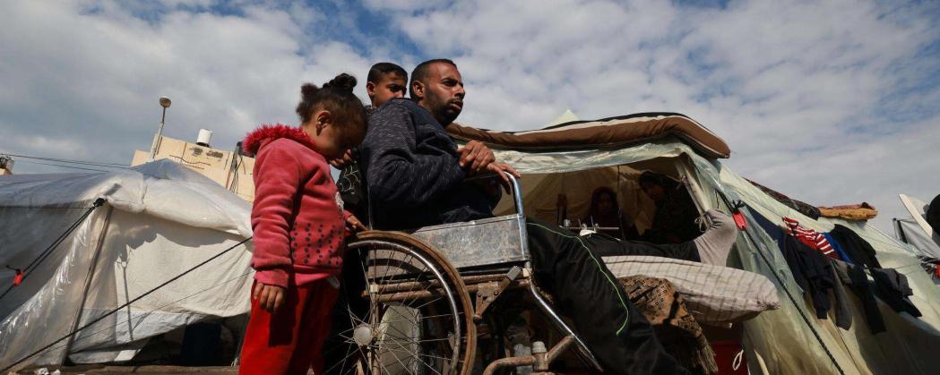 Displaced Palestinians in a camp in Rafah. | Palestine 2024 © MSF