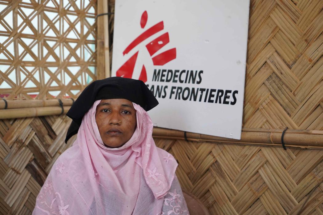A portrait of a Rohingya women