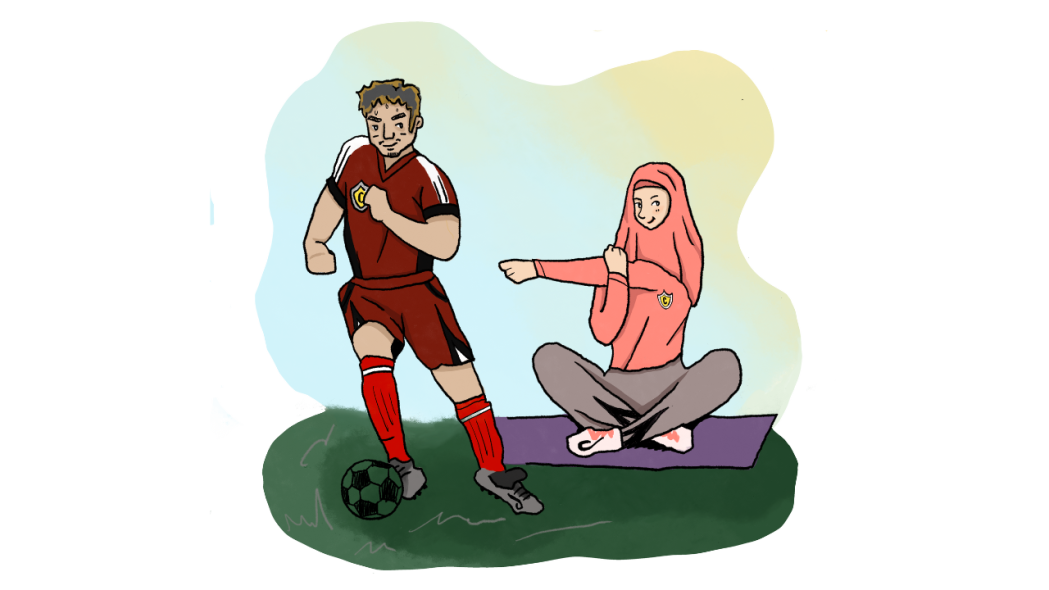 illustration of exercising