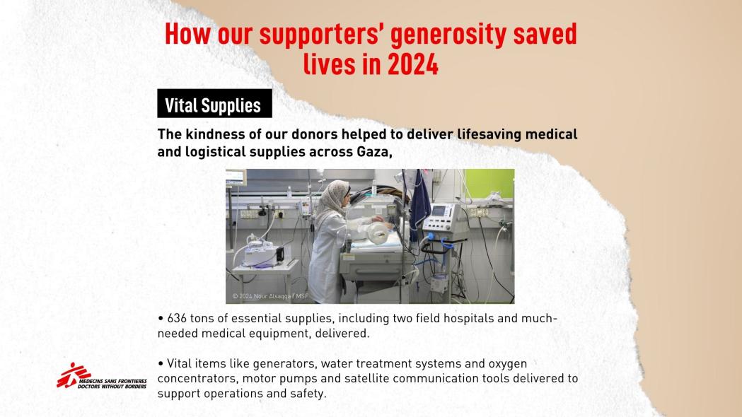 How your generosity saved lives in 2024 - Vital Supplies