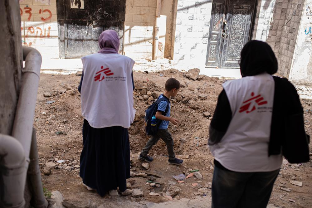 Doctors Without Borders staff visit the camp weekly to meet the residents and make assessments on their mental health in the West Bank.