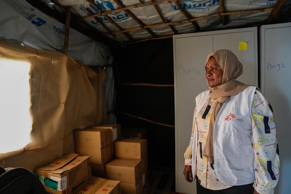 Portrait of Majda Rizq, a Sudanese pharmacist and humanitarian worker