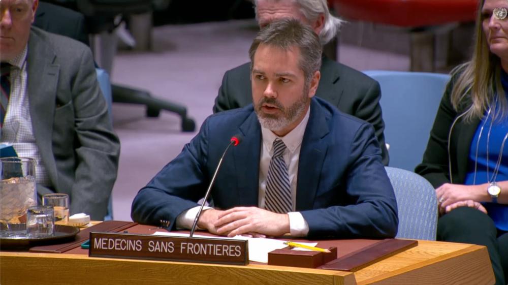 Christopher Lockyear, Secretary General of Doctors Without Borders/Médecins Sans Frontières (MSF), spoke at the United Nations Security Council about the crisis in Sudan on 13 March 2025. © UN Web TV