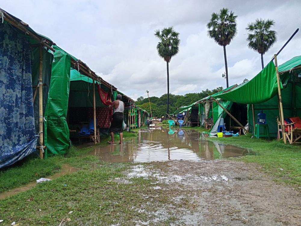 A camp for displaced people in Mandalay City