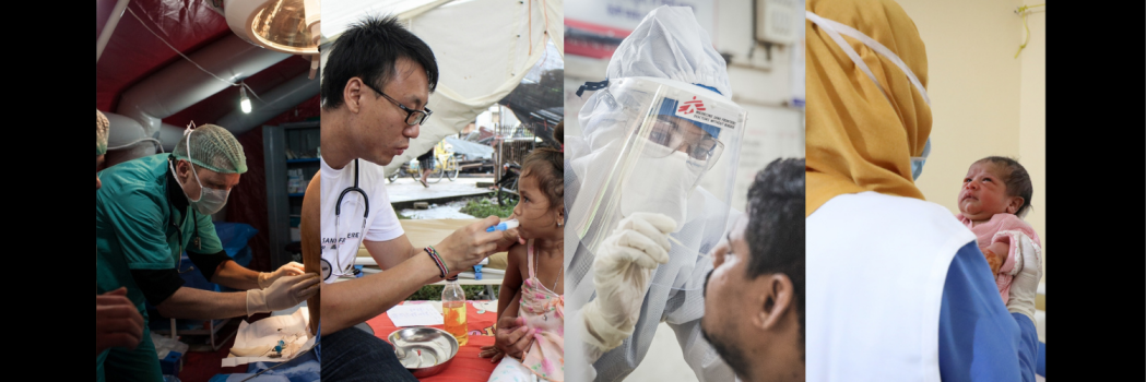 A collage of healthcare workers