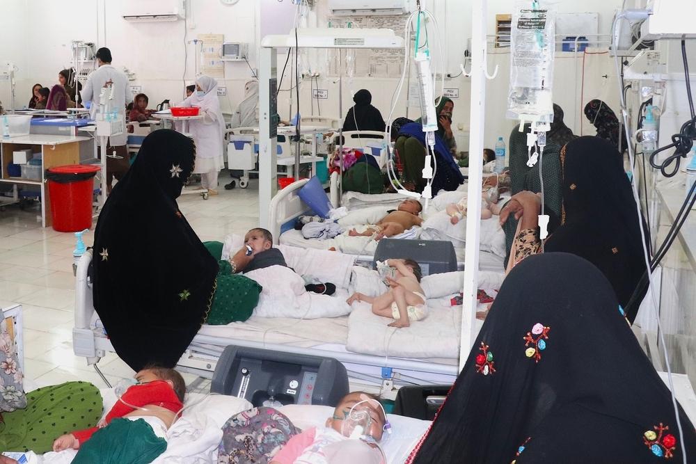 Patients inside Boost Hospital ward